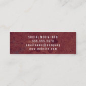 Fancy elementen Grungy Textuur Mini Visitekaartje (Achterkant)