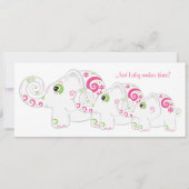 Fancy Elephant sur Parade Baby shower Invitation (Dos)