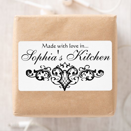 Fancy en Elegant Persoonlijke Naam Etiket (Insitu)