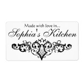 Fancy en Elegant Persoonlijke Naam Etiket (Voorkant)