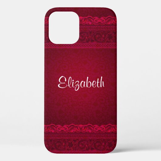 Fancy en elegante rode achtergrond stijlvol Case-Mate iPhone case (Achterkant)