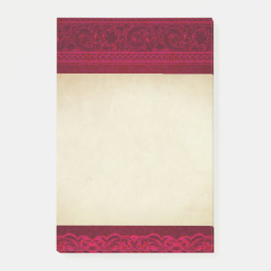 Fancy en elegante rode achtergrond stijlvol post-it® notes