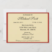 Fancy en Fun 80th Birthday Party Invitation Kaart (Achterkant)