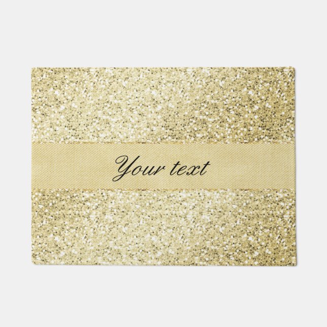 Fancy Faux Gold Glitter - Aangepast Deurmat (Voorkant)