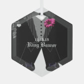 Fancy feestronddrager bruiloft kerstversiering glas ornament (Voorkant)