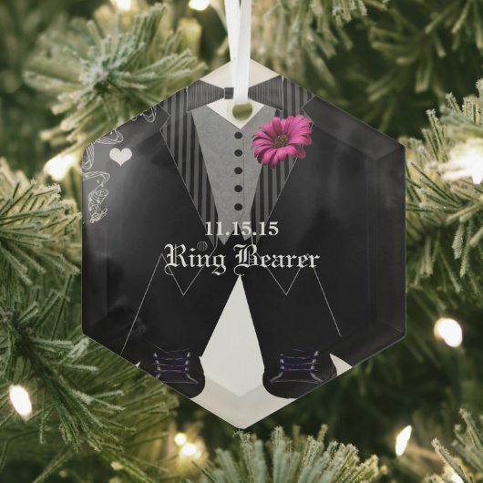 Fancy feestronddrager bruiloft kerstversiering glas ornament (Insitu)