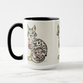 Fancy Feline design sur une tasse (Gauche)