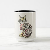 Fancy Feline design sur une tasse (Centre)