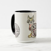 Fancy Feline design sur une tasse (Devant gauche)