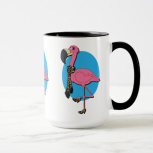 Fancy Flamant rose 15 oz Combo Mug