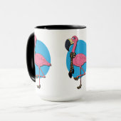 Fancy Flamant rose 15 oz Combo Mug (Devant gauche)