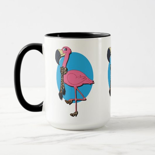 Fancy Flamingo 15 oz Combo Mok (Links)