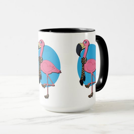 Fancy Flamingo 15 oz Combo Mok (Voorkant rechts)