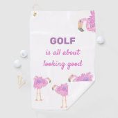 Fancy Flamingo Golfhanddoek (Insitu)