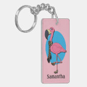 Fancy Flamingo Sleutelhanger (Voorkant Links)