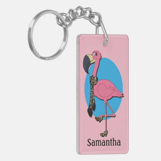 Fancy Flamingo Sleutelhanger (Voorkant Links)