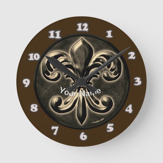 Fancy Fleur De Lis Klok (Voorkant)