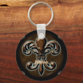 Fancy Fleur De Lis-sleutelhanger Sleutelhanger (Voorkant)
