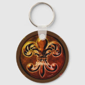 Fancy Fleur De Lis-sleutelhanger Sleutelhanger (Voorkant)