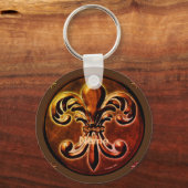 Fancy Fleur De Lis-sleutelhanger Sleutelhanger (Voorkant)