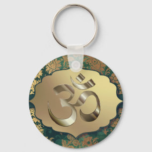 Fancy Floral Gold Om Sleutelhanger