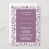Fancy Floral Grand Ouverture Invitation (lavande) (Devant / Derrière)