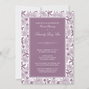 Fancy Floral Grand Ouverture Invitation (lavande)