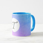 Fancy Floral Letter T Blue en Paars Mok (Voorkant rechts)