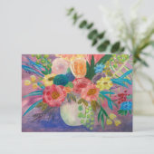 Fancy Floral merci / carte de note (Debout devant)