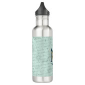 Fancy Floral Monogram Initiaal N Waterfles (Links)