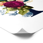 Fancy Floral Monogram Letter P Poster (Hoek)