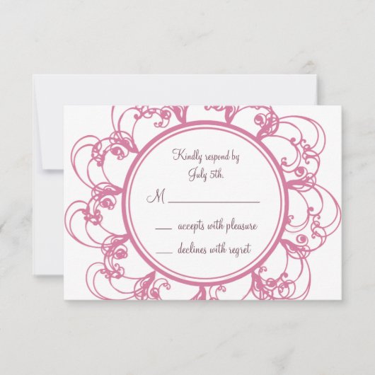Fancy Floral RSVP (Devant)