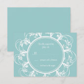 Fancy Floral RSVP (turquoise) (Devant / Derrière)