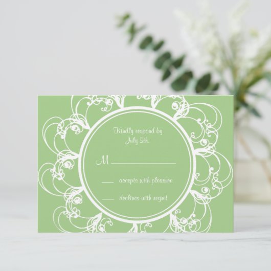 Fancy Floral RSVP (vert) (Debout devant)