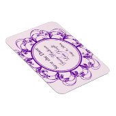 Fancy Floral sparen de Datum Magnet (paars) Magneet (Rechterzijde)