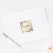 Fancy  Floral Wedding Envelope-zegel Vierkante Sticker (Envelop)