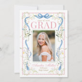 Fancy Florals Graduation Invitation (Devant)