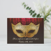 Fancy Flourish Invitation de Mariage Mascarade Gol (Debout devant)