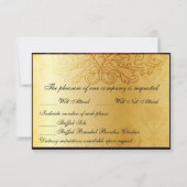 Fancy Flourish Invitation de Mariage Mascarade Gol (Dos)