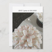 Fancy Flower Cupcakes Anniversaire Fête Invitation (Dos)