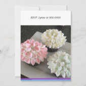 Fancy Flower Cupcakes Anniversaire Fête Invitation (Dos)