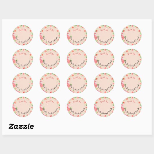 Fancy Flowered Designer Ronde Sticker (Vel)
