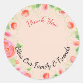 Fancy Flowered Designer Ronde Sticker (Voorkant)