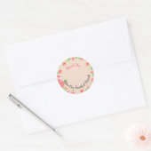 Fancy Flowered Designer Ronde Sticker (Envelop)