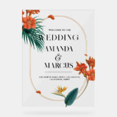 Fancy Flowers Tropical Accueil Mariage (Recto)