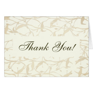 Fancy Foliing Mariage Carte de remerciements