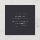 Fancy font monogram | geometrisch vierkante visitekaartje (Achterkant)