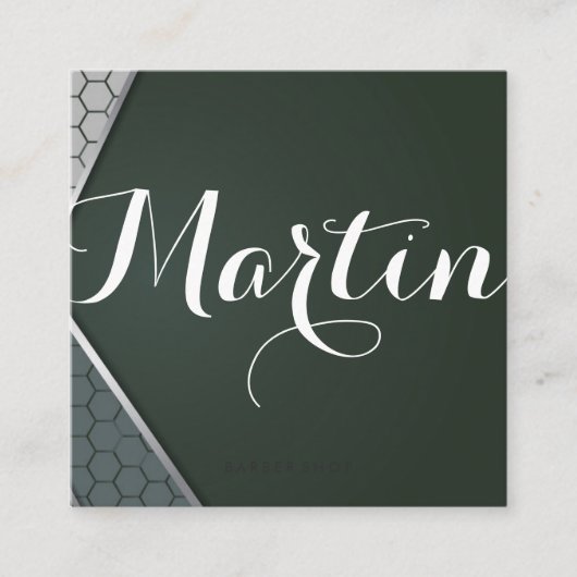 Fancy font monogram | geometrisch vierkante visitekaartje (Voorkant)