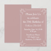 Fancy Frame Anniversaire Invitation (Devant / Derrière)