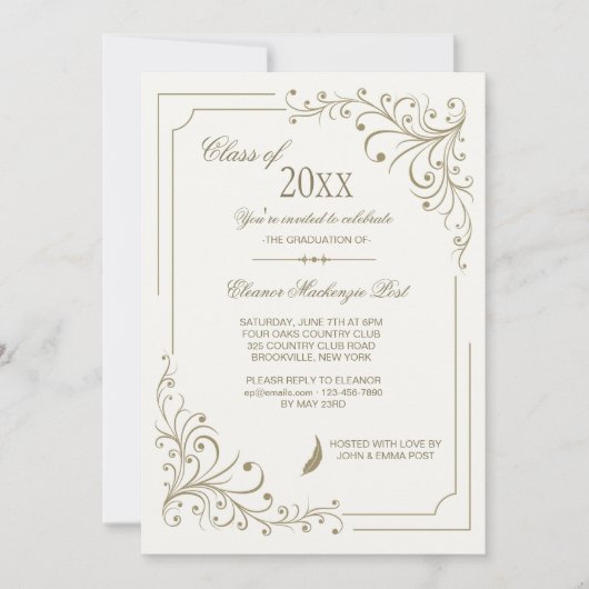 Fancy Frame Photo Invitation (Devant)